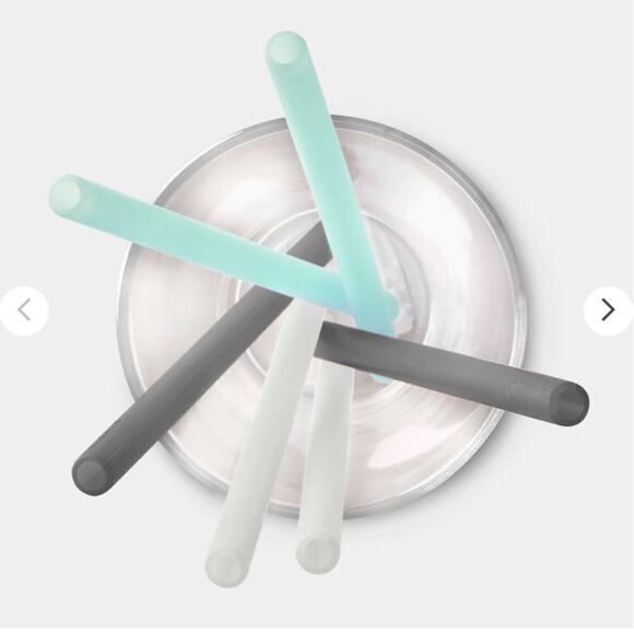 GoSili 8" Silicone Straw Pack, Eco-Friendly, Soft Reusable Drinking Straws, 6pk - Picture 3 of 7